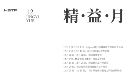 精進(jìn)！海星股份12月精益月來(lái)了！